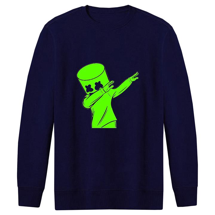 سویشرت مردانه طرح آدمک کد FS72 رنگ سرمه ای